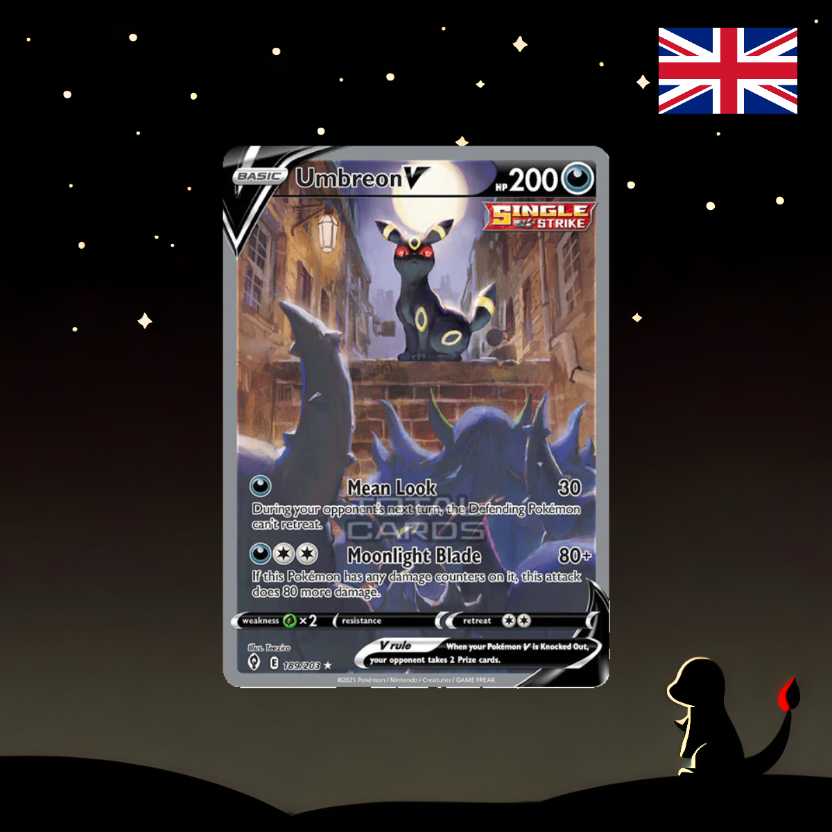 PSA9 Umbreon V 189 Evolving Skies EN